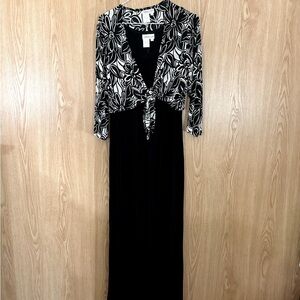 Coldwater Creek Set/2 Black Sleeveless Maxi Dress and Jacket